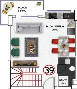 Блок А - 2+1 duplex