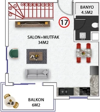 Блок А - 2+1 duplex