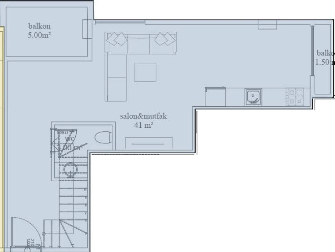 Блок А - 2+1 duplex