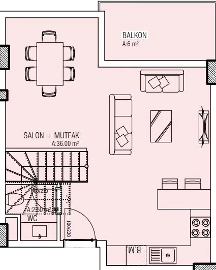 Блок А - 2+1 duplex