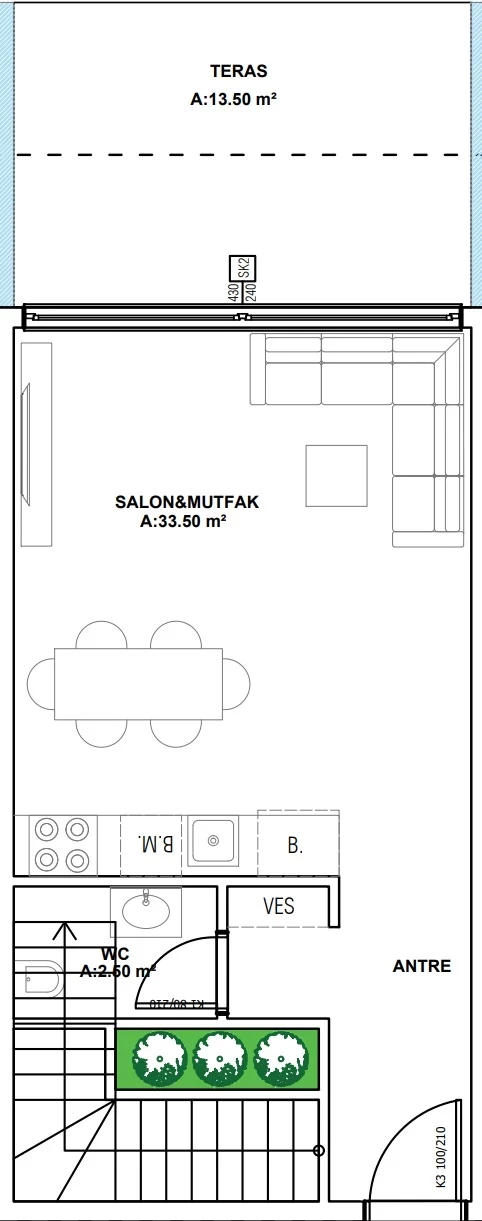 Блок С - 2+1 duplex