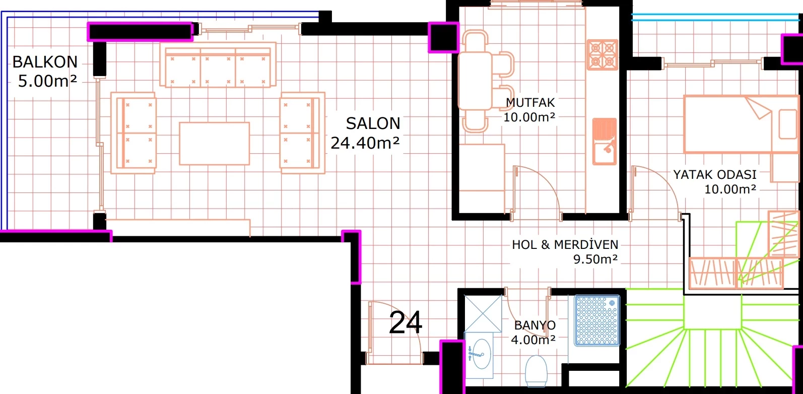 Блок А - 4+1 duplex