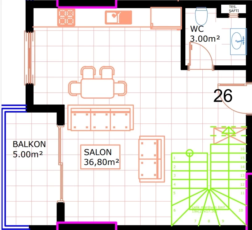 Блок В - 2+1 duplex