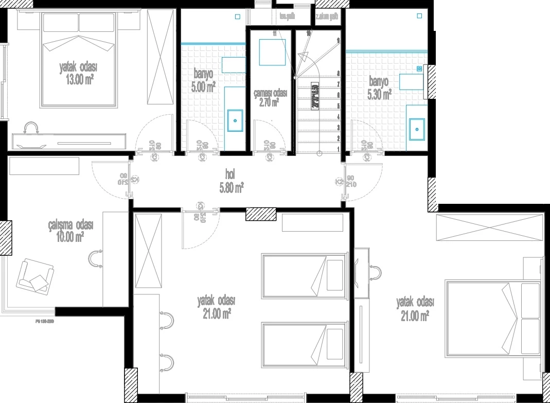 Блок D - 5+2 duplex