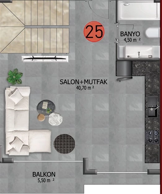 Блок D - 4+1 duplex