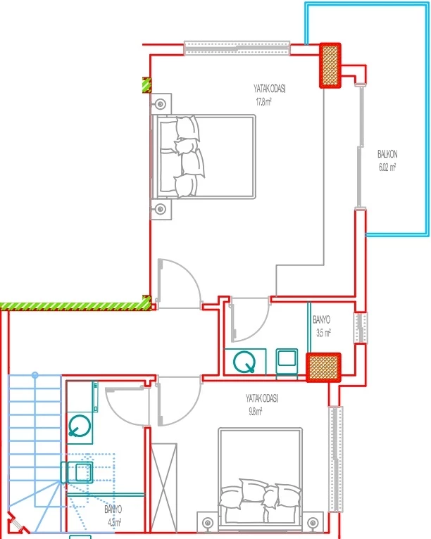 Блок А - 2+1 duplex