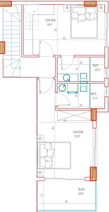 Блок В - 2+1 duplex