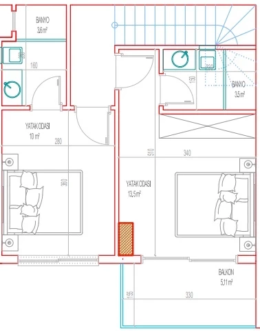 Блок В - 2+1 duplex