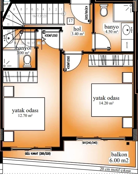 Блок В - 3+1 duplex