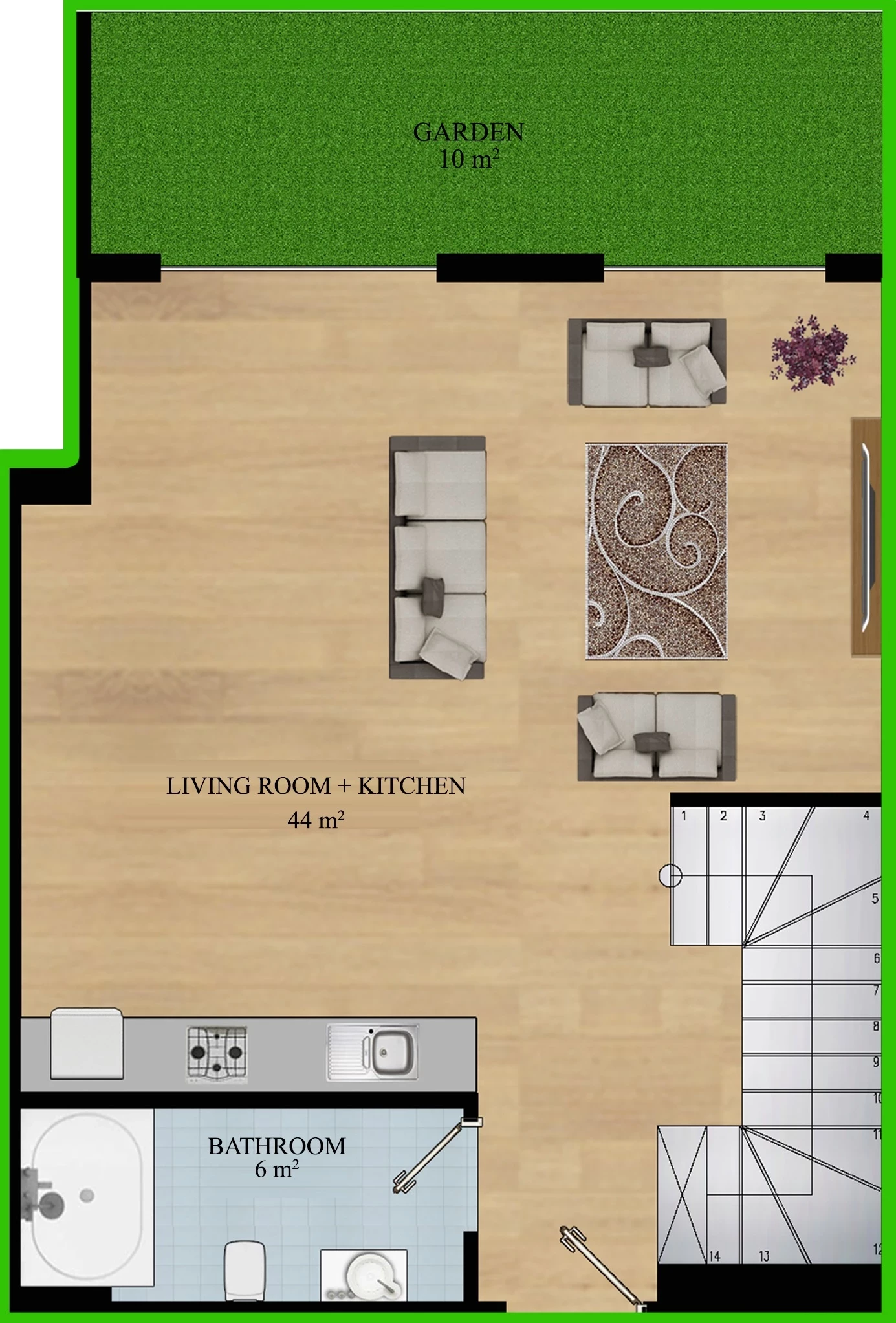 Блок А - 2+1 duplex