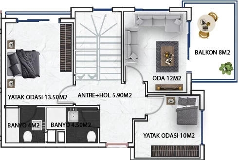 Блок 2 A - 4+1 duplex