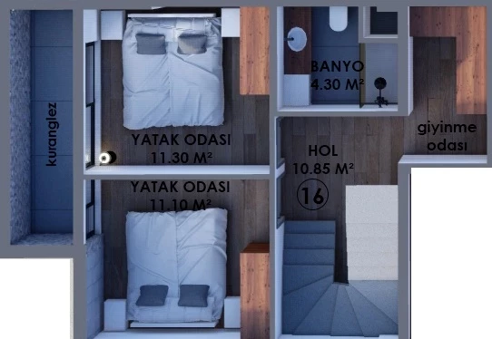 Блок A - 2+1 duplex