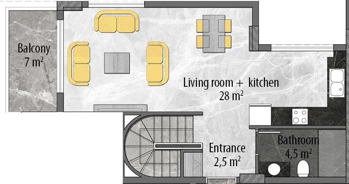 Блок С - 2+1 duplex