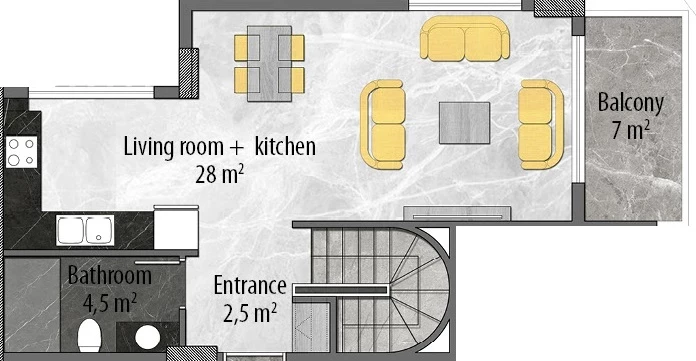 Блок D - 2+1 duplex