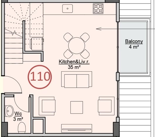 Блок А - 2+1 duplex