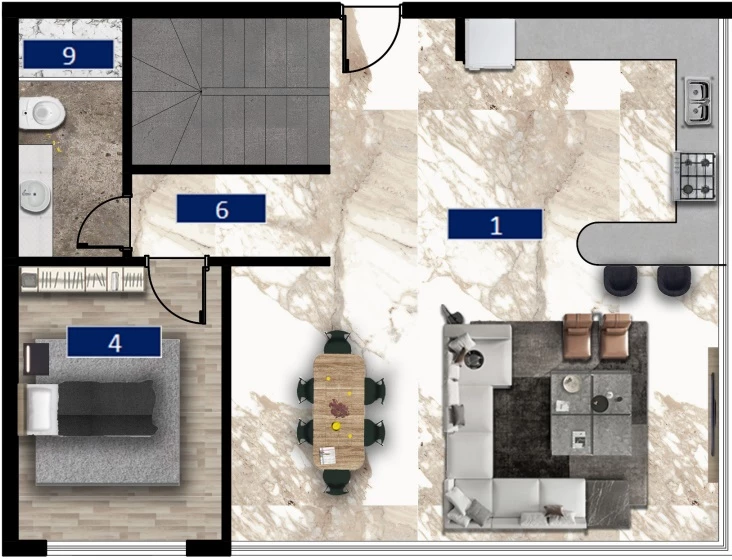Вилла блок А - 4+1 loft