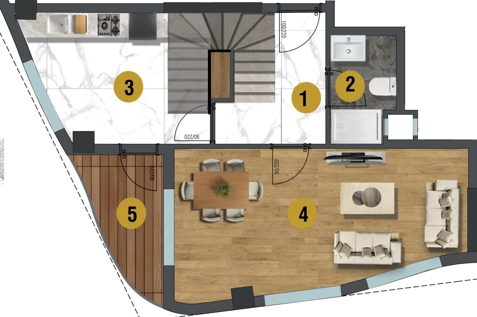 Блок А - 2+1 duplex