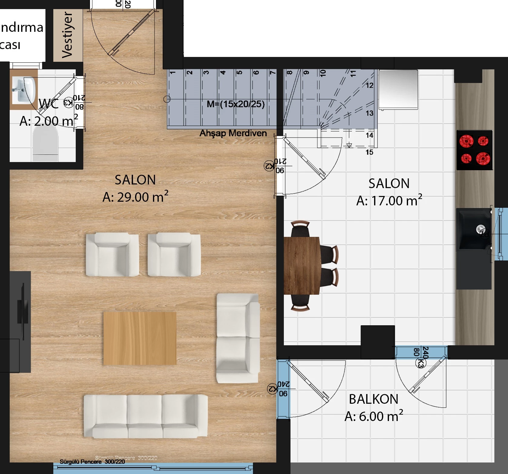 Блок А - 2+1 duplex